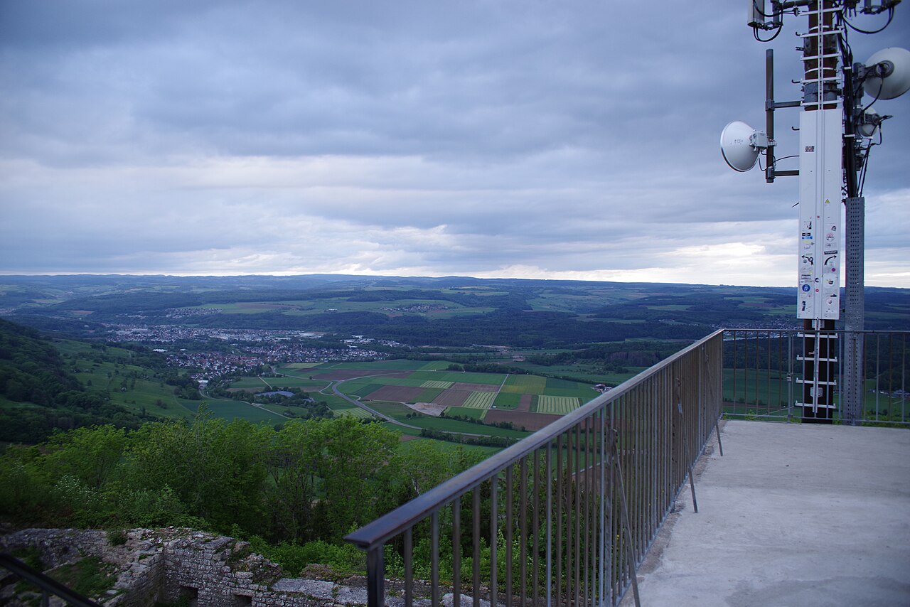 Blick von der Küssaburg über die Landschaft